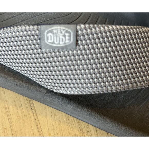 Hey Dude Sandals Milo Flop Flop Men's Size 12 Lightweight Grey - Picture 3 of 8